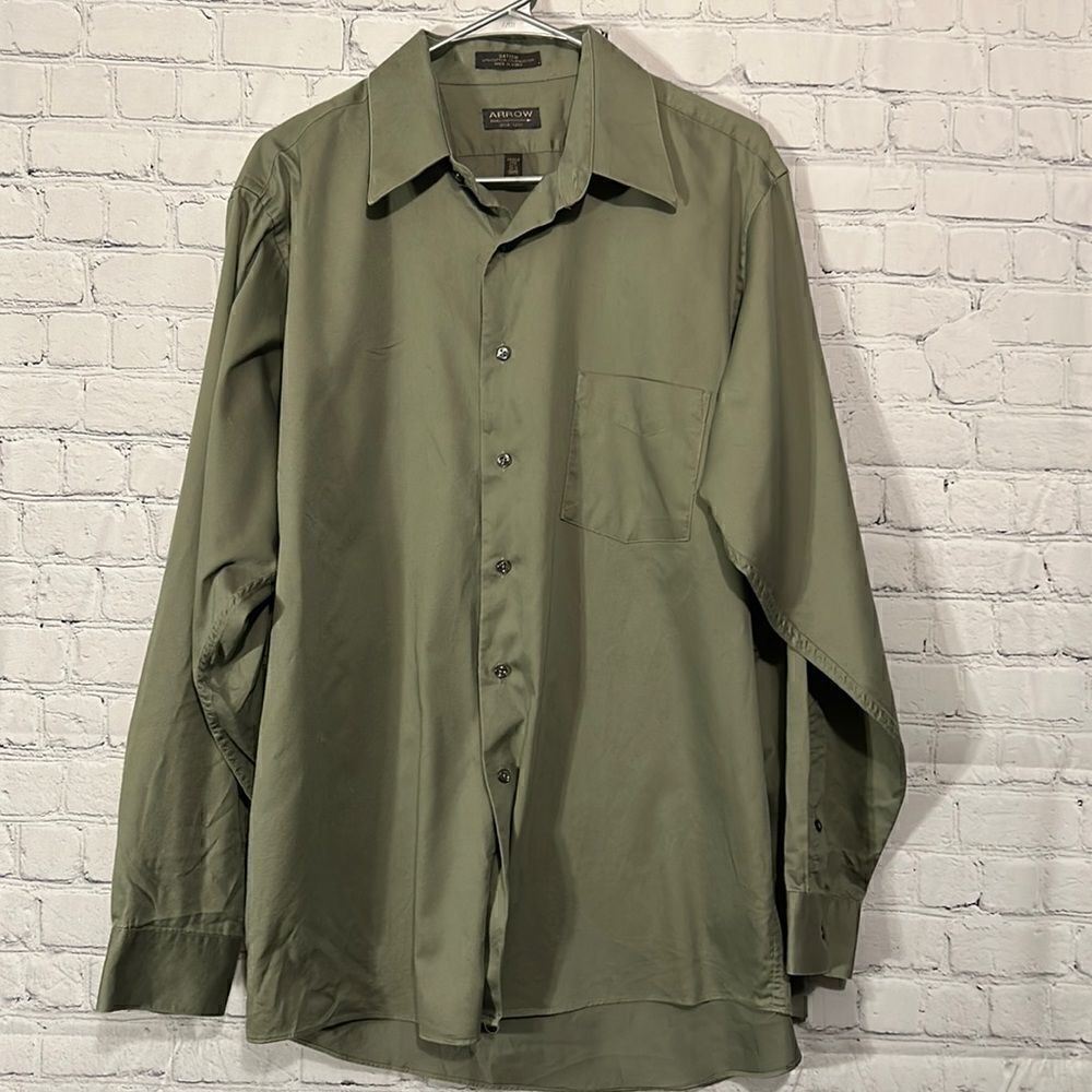 Arrow Mens Button Shirt 16 1/2 34/35 Large